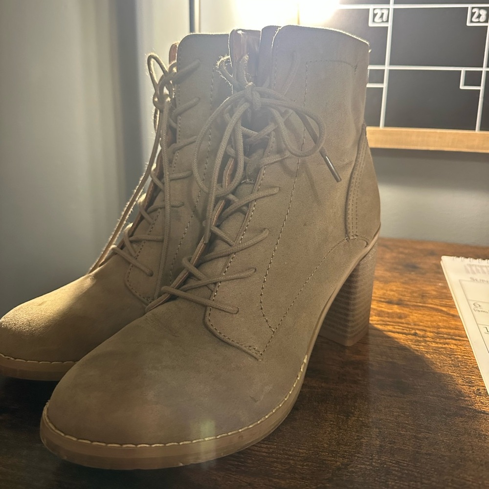Tan booties
